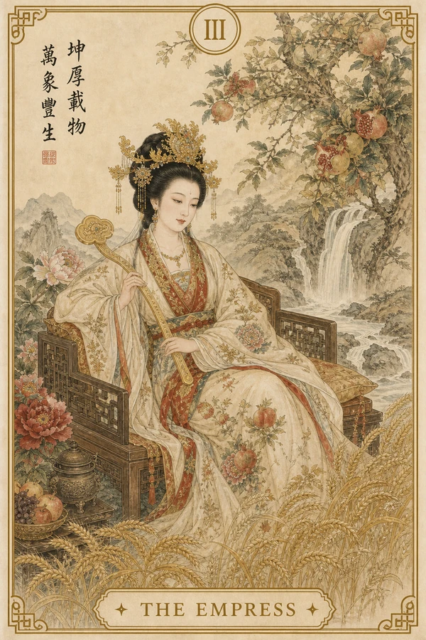 第III號皇后正位 · 豐盛滋養牌面