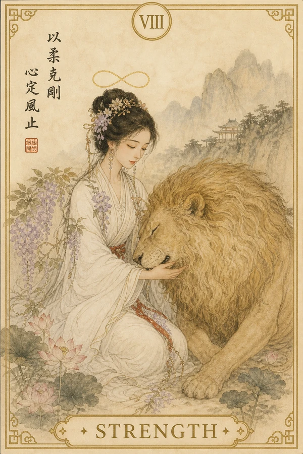 第VIII號力量逆位 · 心獸失控牌面
