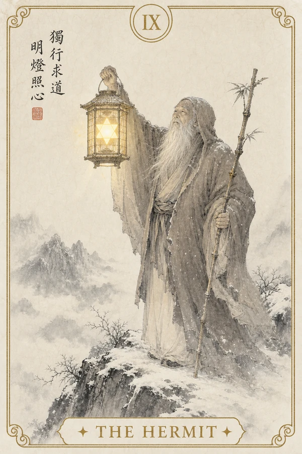 第IX號隱士逆位 · 孤立封閉牌面