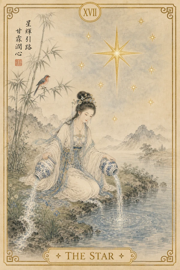 第XVII號星星正位 · 希望之光牌面