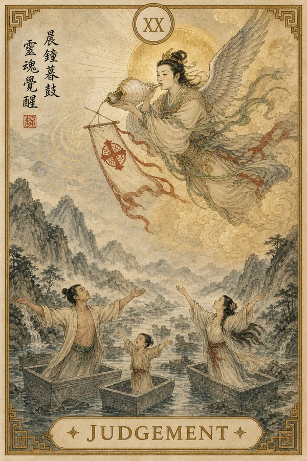 第XX號審判正位 · 覺醒復生牌面